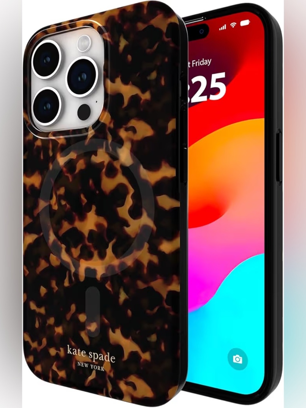 Kate Spade New York iPhone 15 Pro Case Compatible with MagSafe - Tortoiseshell